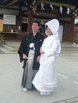 ゆうすけさん＆ゆきこさん　真清田神社にて